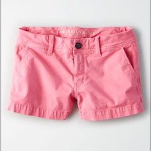 American Eagle Bright Pink Khaki Shorts